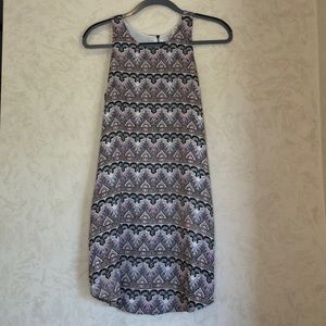 Pink Republic Pink Patterned Sleveless Midi Dress With Pockets Size S